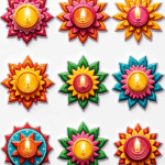 Mandalas & Rangoli - Sticker Sheet v40